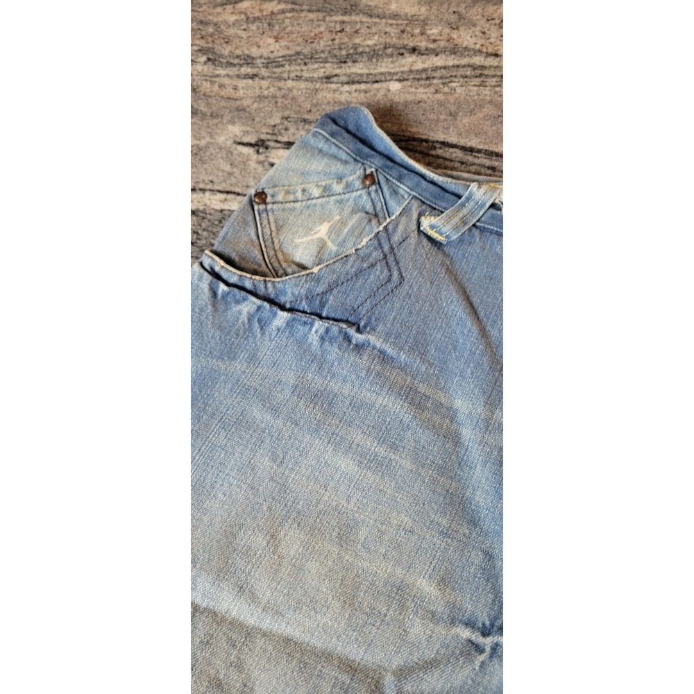 Vintage 2005 Jordan Shorts Men 36 20th Anniversary Denim Jeans Cut Offs - Picture 4 of 8